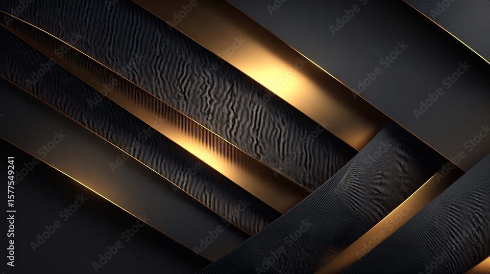 Poster elegant abstract background with black and gold diagonal stripes creating a luxurious design