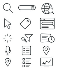 Festive house party collection, celebration icons. gathering and event symbol set