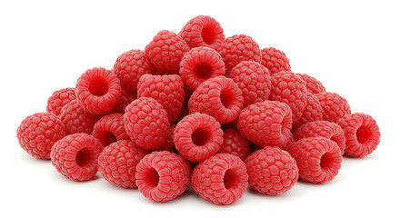 Fresh Raspberries: Close-up Pile of Red Berries for Recipes & Backgrounds
