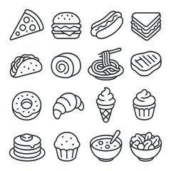 Urban commute icon collection, transport symbols set. travel and mobility designs