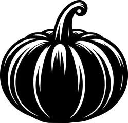 Black and White Pumpkin Icon
