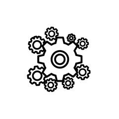 Gear and cogs representing machinery and technology objects