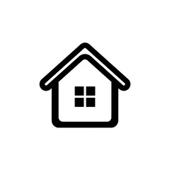 Obraz premium house outline with roof and window for architectural use