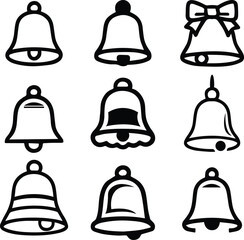 Simple Bells Outlines EPS Bundle – Minimal Bells Designs in EPS for Christmas, Wedding, Temple, or Cricut Crafts