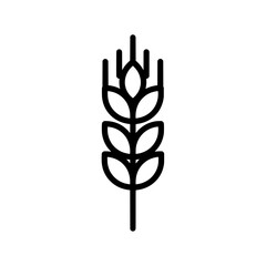 Obraz premium Minimalist wheat stalk icon for agricultural and food branding