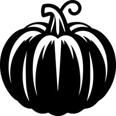Black and White Pumpkin Icon