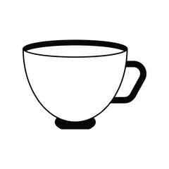 cup glyph outline icon with white background vector stock illustration