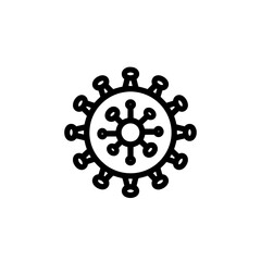 Obraz premium virus icon with molecular structure for health and medical use