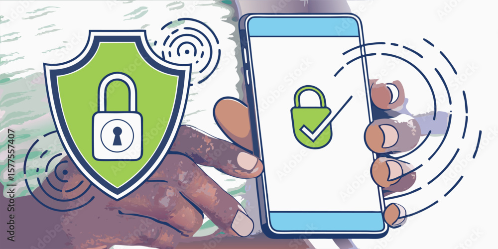Poster secure digital shield and phone security lock