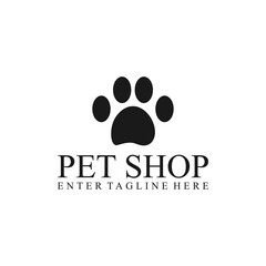 Pet shop logo design, cat paw logo, dog paw, footprint, vector, silhouette, pet food symbol, veterinarian, puppy, paw, animals, illustration, cute, vet, health, shape, love