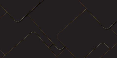 Modern black background corporate with gold lines . Gold line shape with light pattern composition. Luxury banner presentation gold line background . Luxury style template design for business, card
