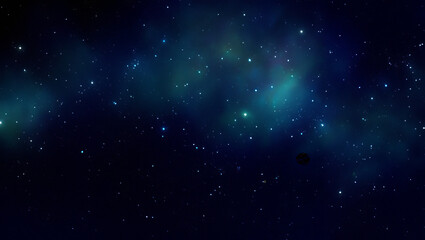 Fototapeta premium Vast deep space filled with countless twinkling stars and nebulae