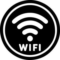 Free Wi-Fi Symbol Round Icon