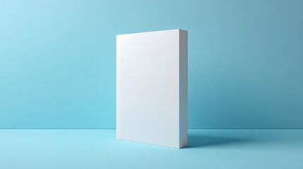 White Box on Blue Background