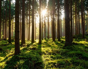 Fototapeta premium forest in the morning