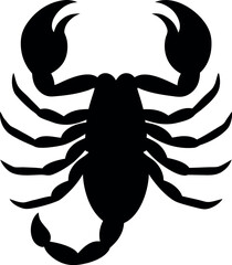 Fototapeta premium Scorpion Silhouette Vector – Insect Icon in Bold Black Outline Style
