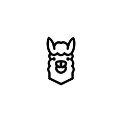 llama  vector art logo black color 