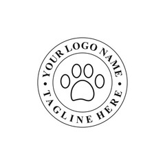 Pet shop logo design, cat paw logo, dog paw, footprint, vector, silhouette, pet food symbol, veterinarian, puppy, paw, animals, illustration, cute, vet, health, shape, love