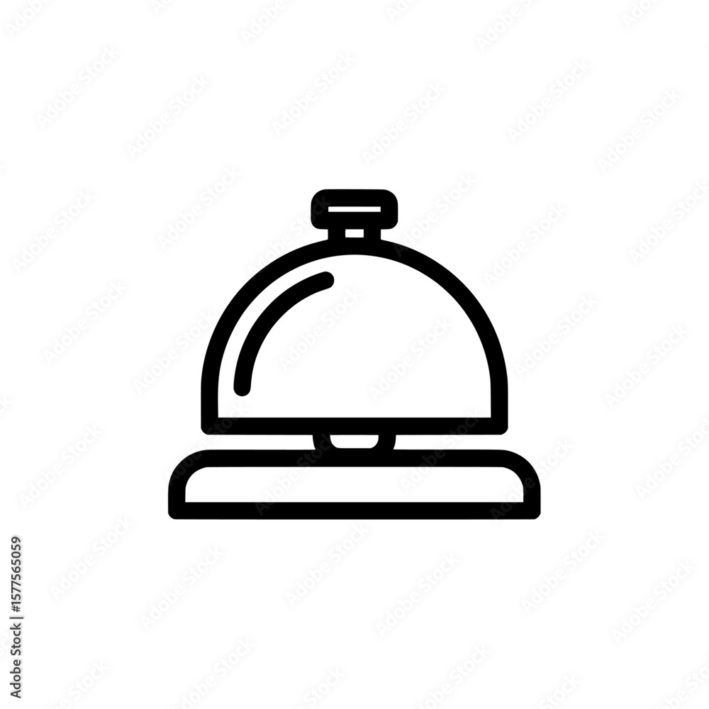 Poster alarm clock with a modern minimal outline style