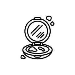 makeup compact with mirror and powder for personal care