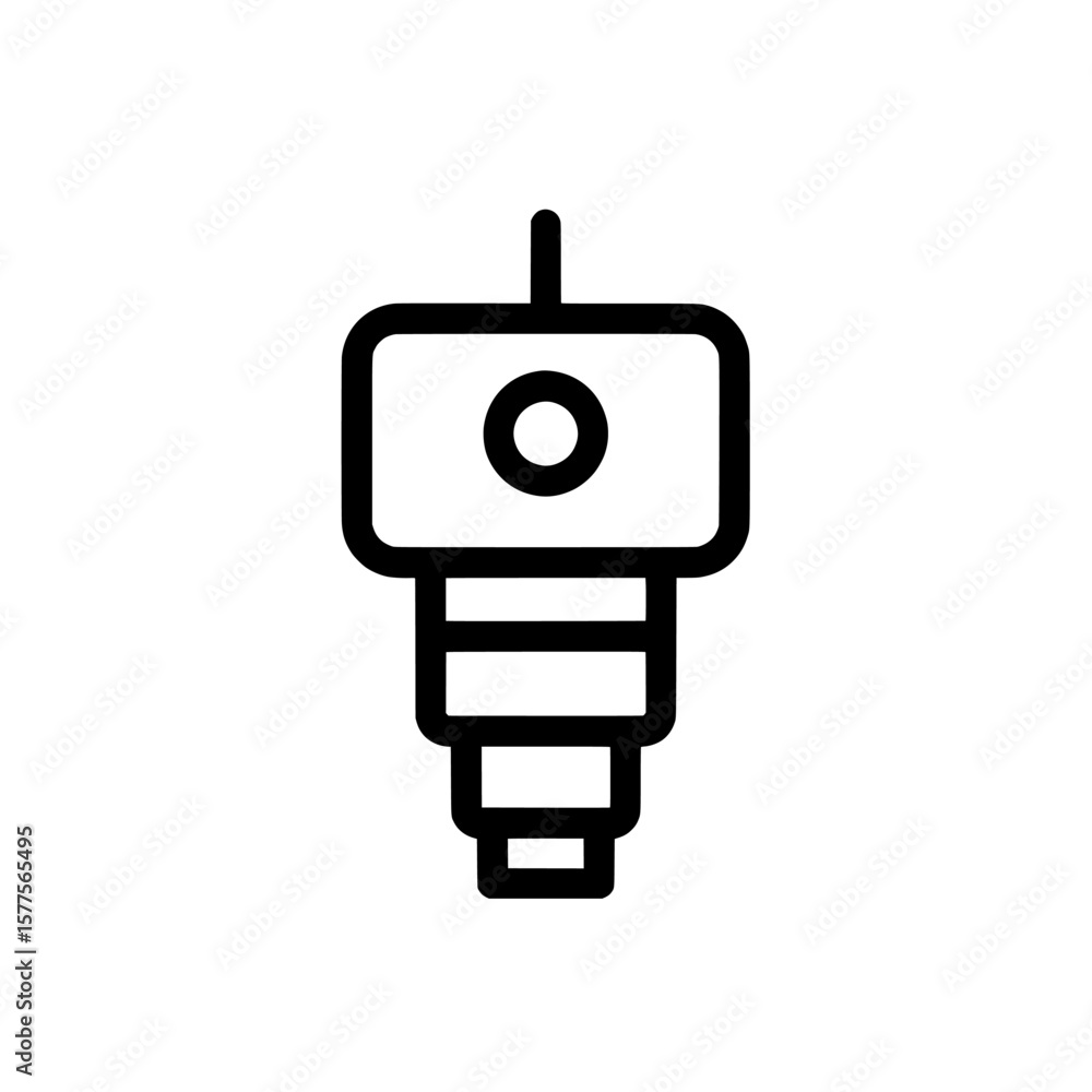 Poster wireless microphone icon for audio and tech applications