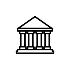 Fototapeta premium Ancient Greek temple with columns and triangular roof