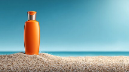 Orange Bottle on Beach