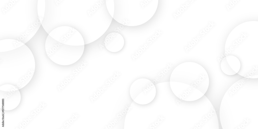 Poster abstract background with circle white abstract geometric background with soft light white paper circ