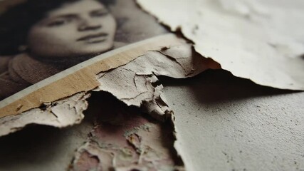 Peeling paint and a faded photograph - Powered by Adobe