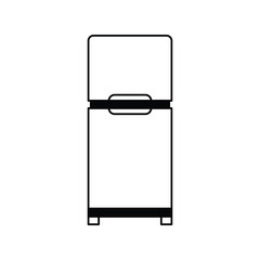 fridge glyph outline icon with white background vector stock illustration