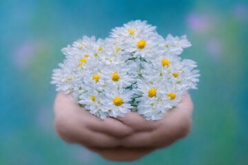 Close-up of a person making intricate beadwork jewelry using tiny, multicolored beads on cloth backing 