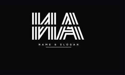 NA, AN, N, A Abstract Letters Logo Monogram