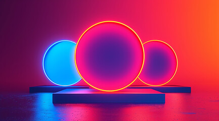 Obraz premium red circle design