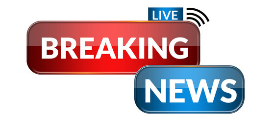 Flash Breaking News Ticker – Scrolling Headline Banner for News and Media Graphics

