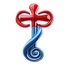 Medical caduceus symbol health treatment healthcare medicine icon doctor on transparent background