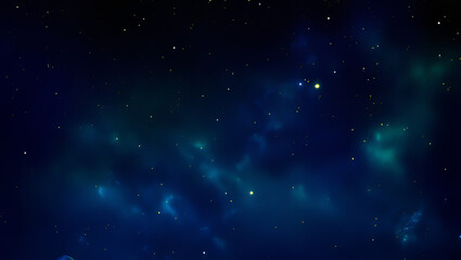 Naklejka premium Vast expanse of the night sky filled with countless twinkling stars and nebulae