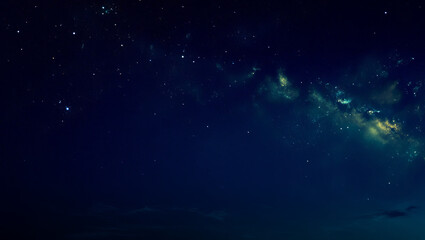 Fototapeta premium Vast night sky filled with countless stars and the glowing milky way galaxy