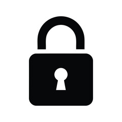 Padlock Security Lock Icon Vector, Privacy Protection Symbol, Safety Secure Access