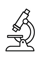 Fototapeta premium Microscope Scientific Device Icon Vector - Laboratory Tool Graphic