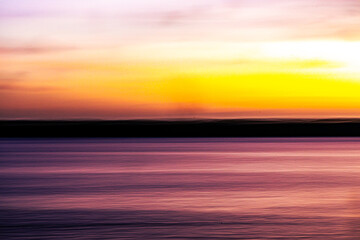 Colorful Abstract Sunset Over Calm Water