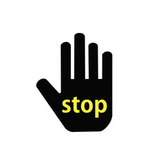 ストップハンドサイン / Stop Hand Sign Icon