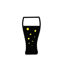 炭酸ドリンク・ビールグラスアイコン / Soda or Beer Glass Icon

