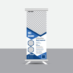 Modern and clean Roll up banner design.