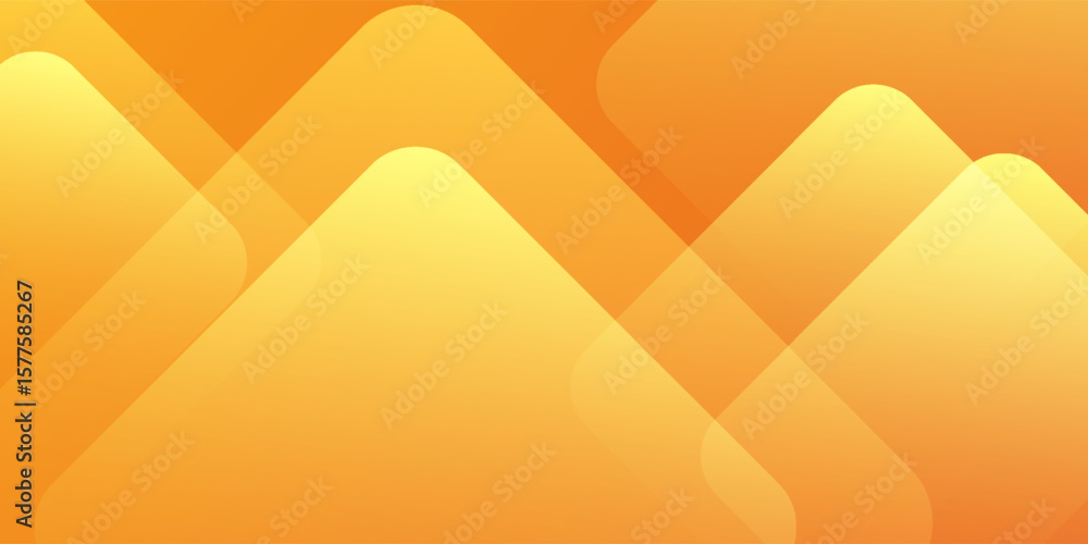 Poster abstract orange and yellow geometric background. dynamic shapes composition. cool background design 