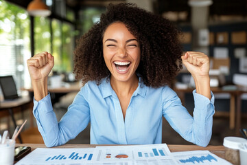Young person rejoices at achieving debt-free status today