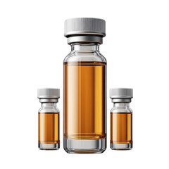 Serum Bottles A Study in Amber Liquid and Transparency Beauty Healthcare on transparent background