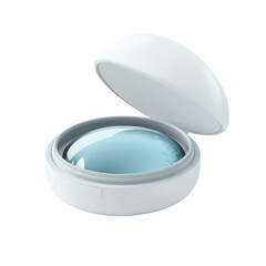 Modern White Contact Lens Case Still Life Photography Eye Care Vision on transparent background