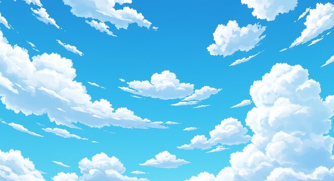 抜けるような青空と綿菓子雲 (Nuke ru you na aozora to watagashi kumo)