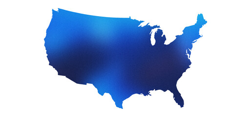 USA map with states isolated on a white background. United States of America map isolated or transparent png.	
