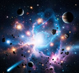 planet with space